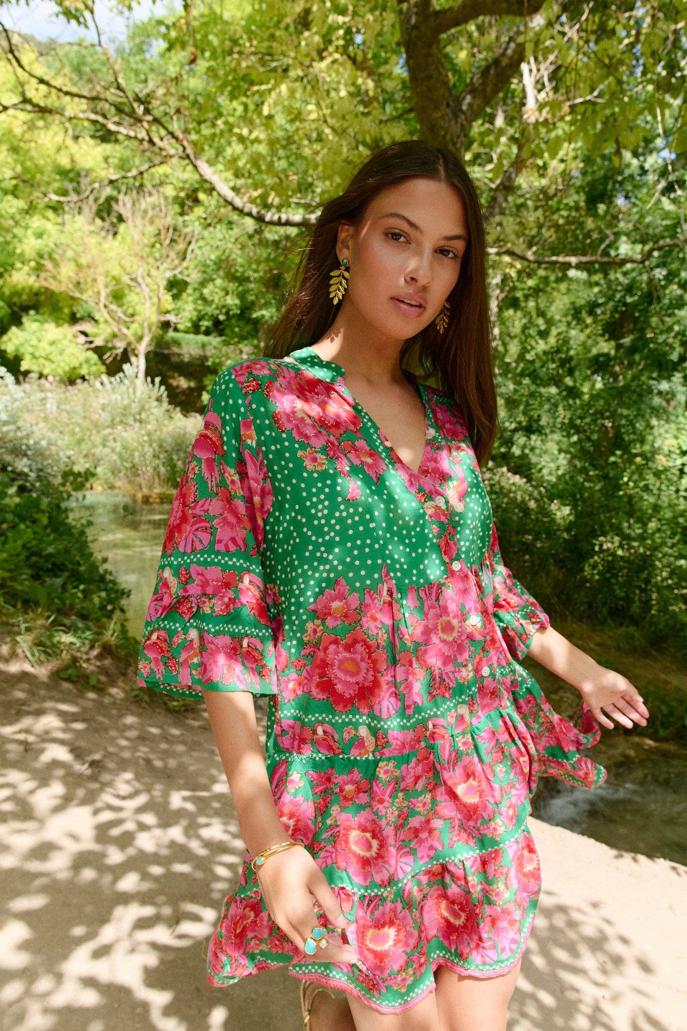 HAWAIIANISCHES GRÜNES KURZES KLEID Piti Cuiti