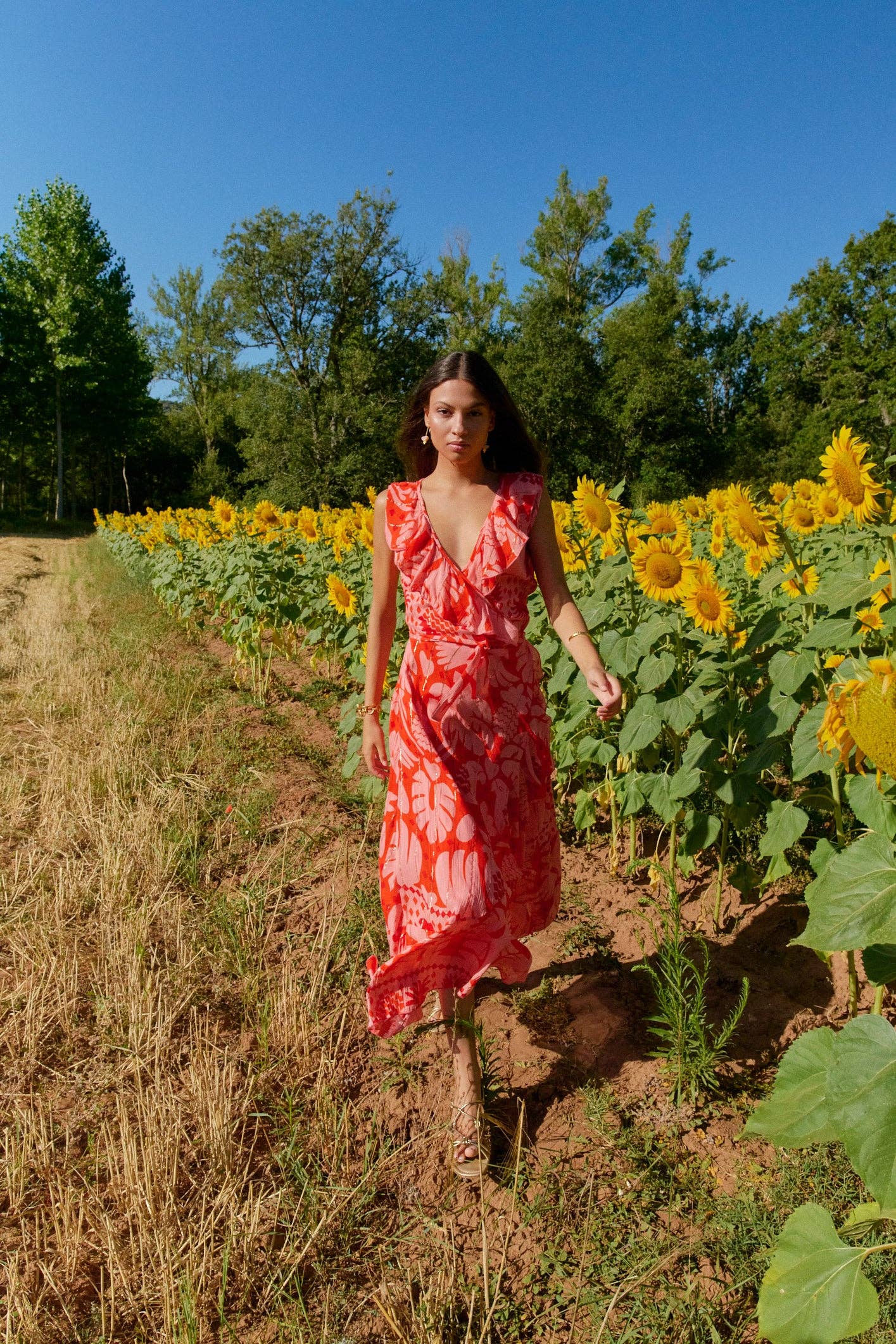 ROTES LANGES KLEID AUS ACAPULCO Piti Cuiti