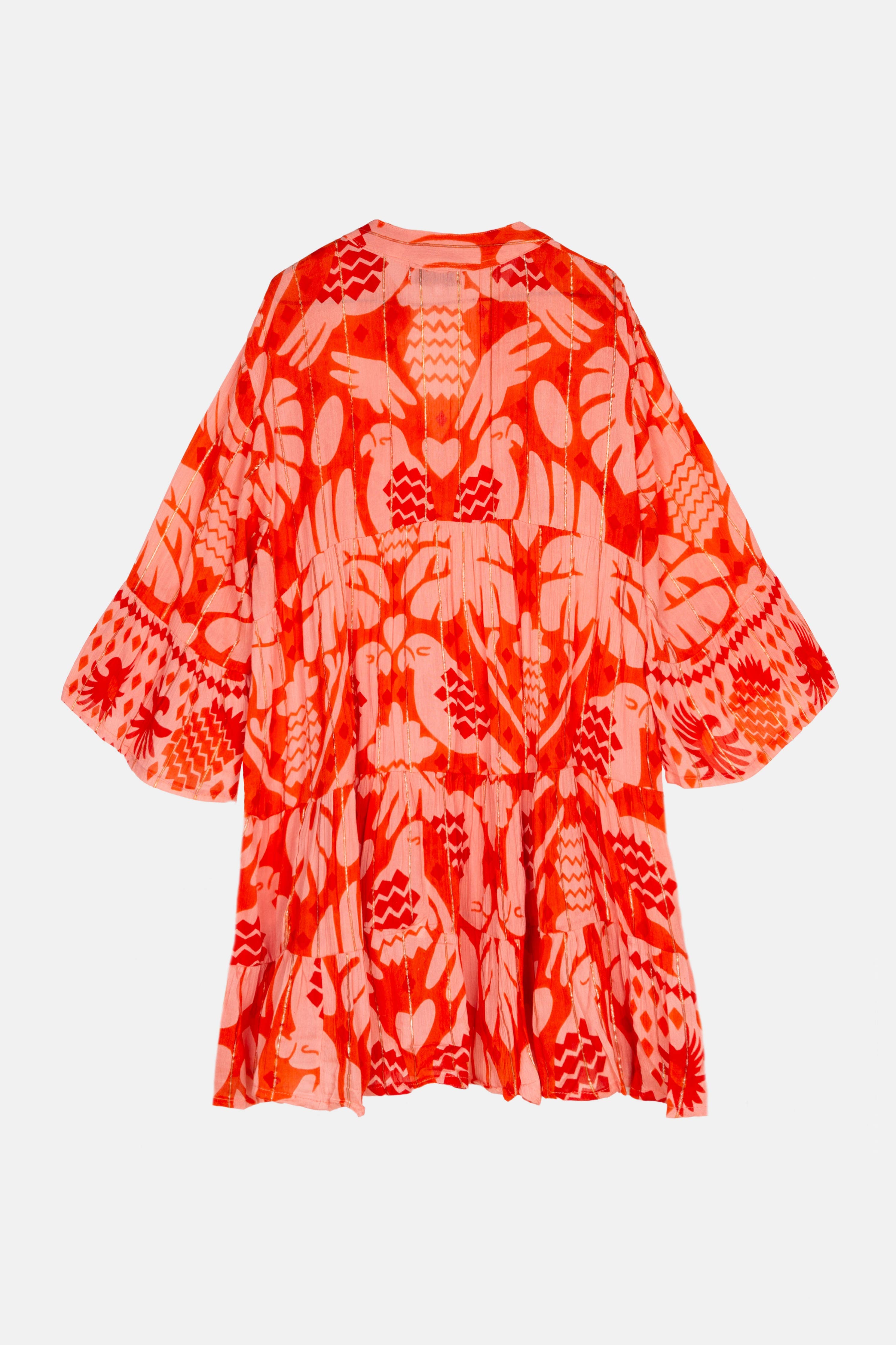 ROTES KURZES KLEID AUS ACAPULCO Piti Cuiti