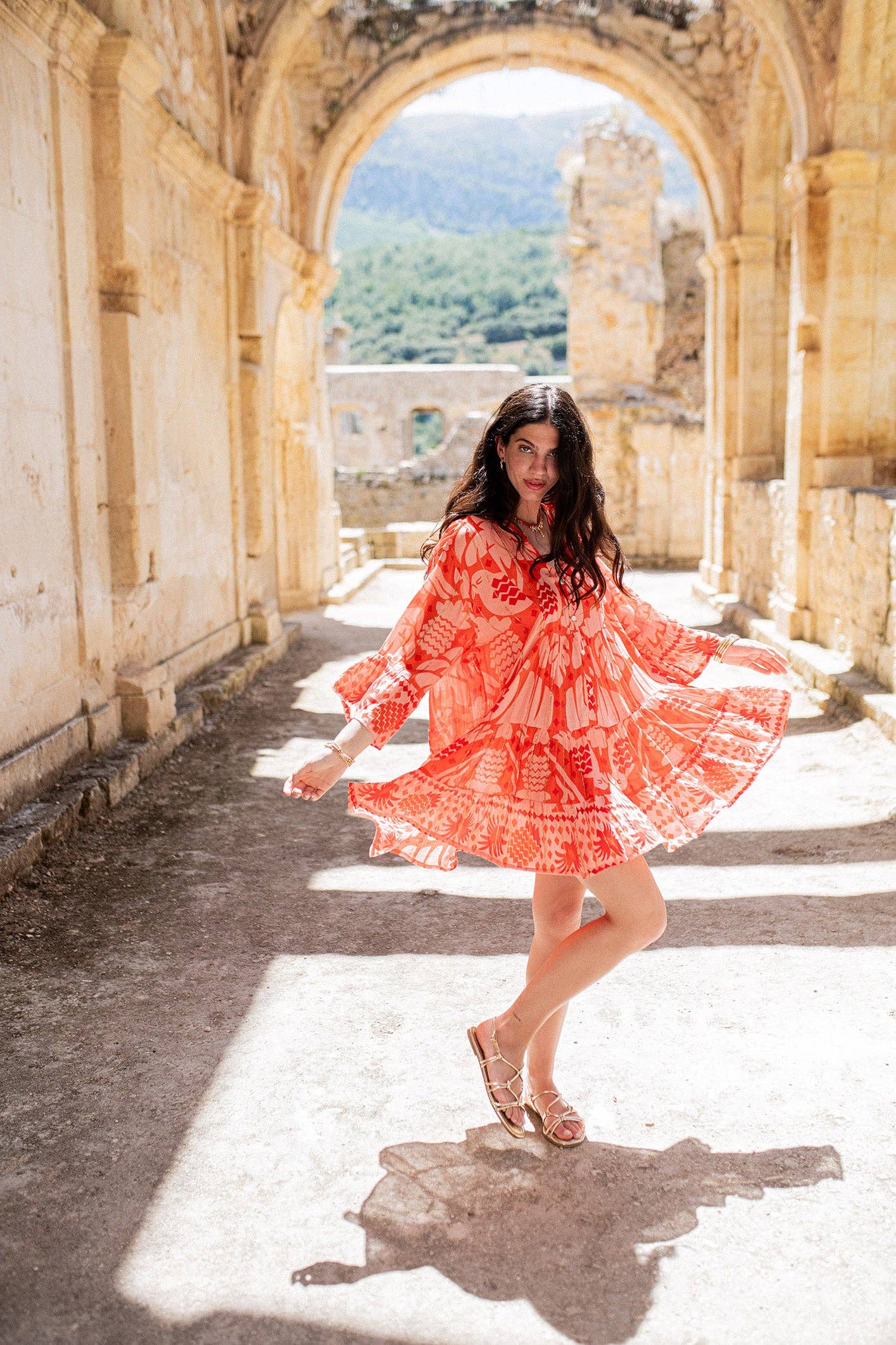 ROTES KURZES KLEID AUS ACAPULCO Piti Cuiti