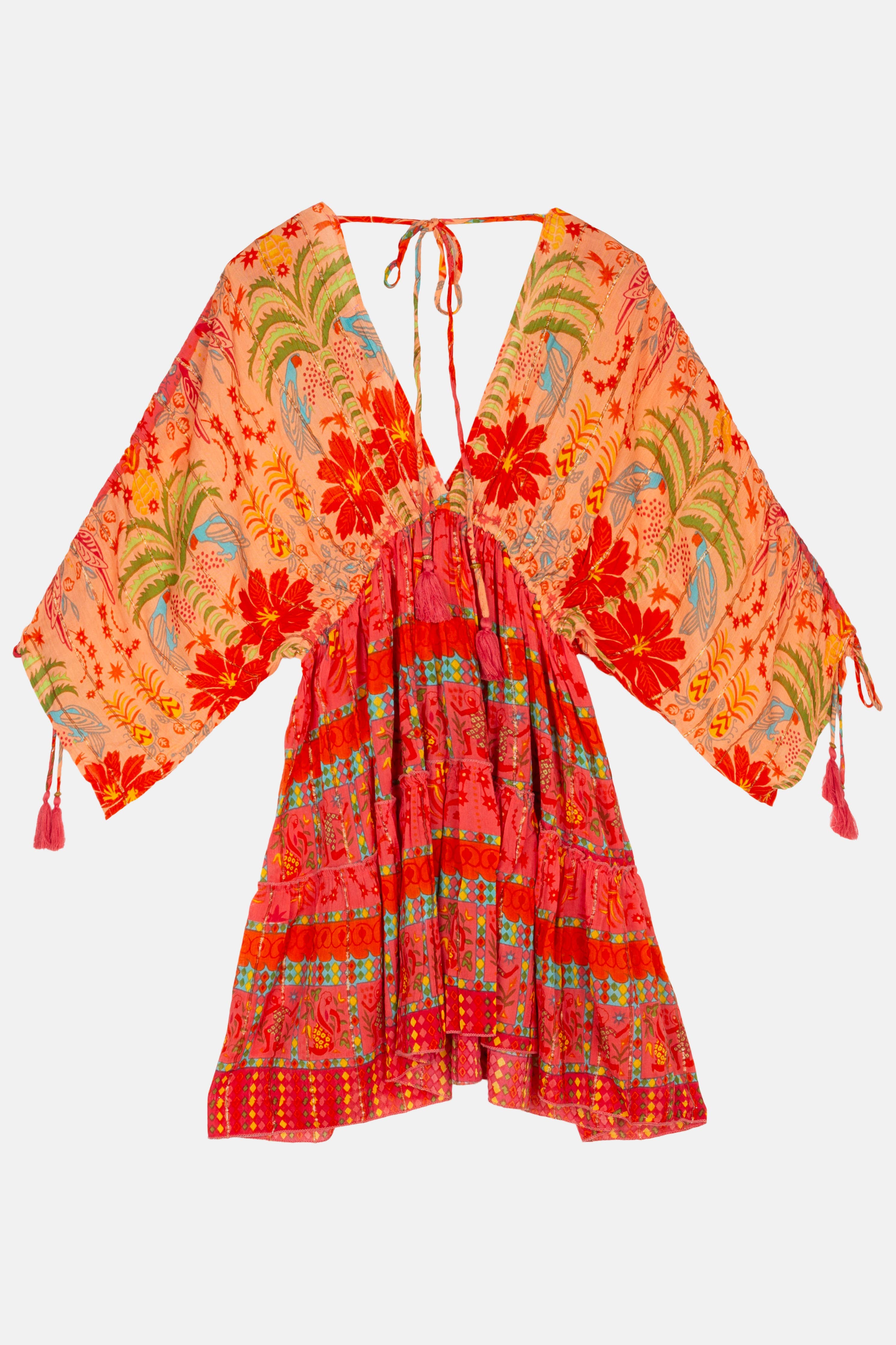 MAURICIO ORANGEFARBENES KURZES KLEID Piti Cuiti