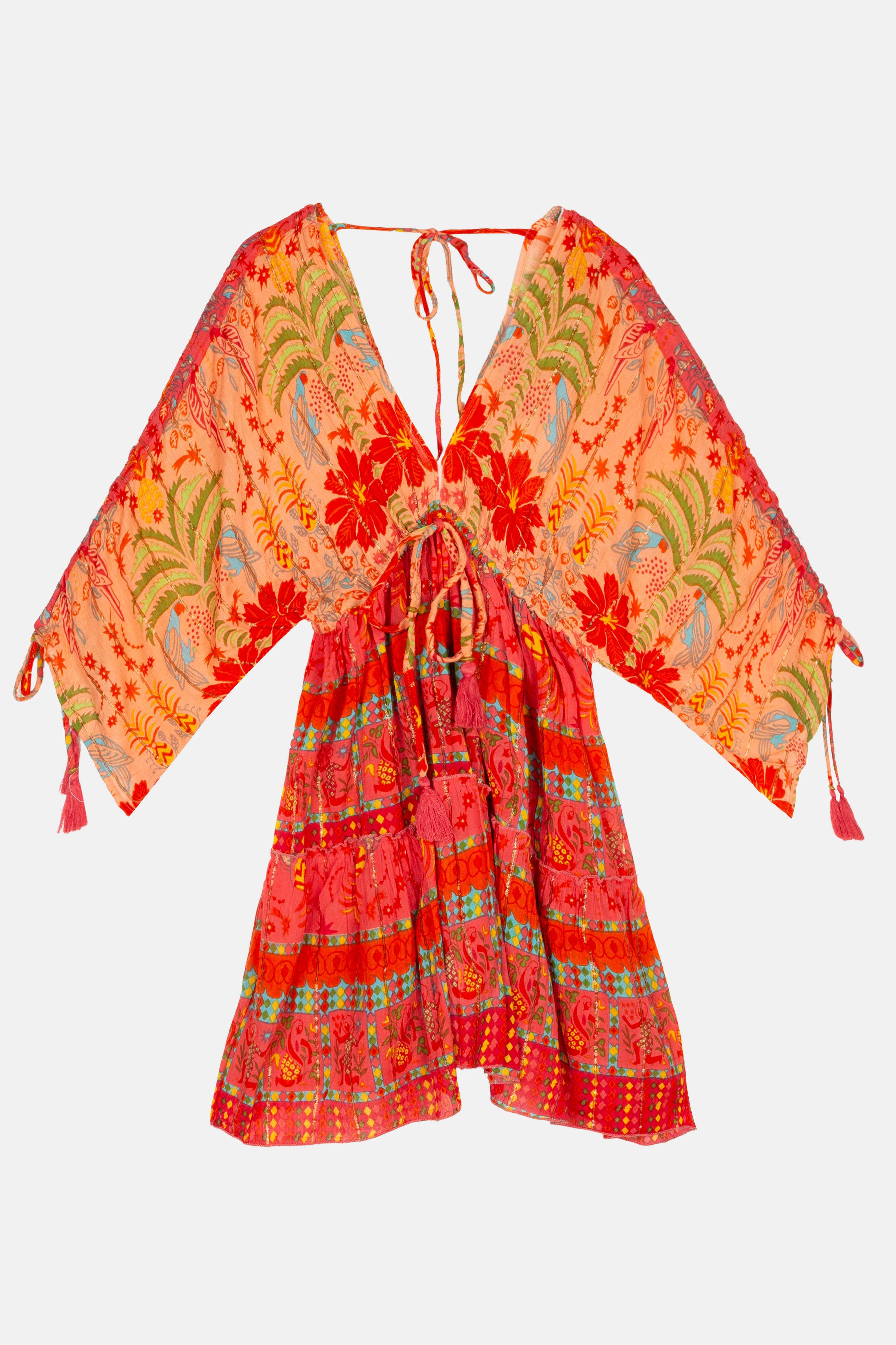 MAURICIO ORANGEFARBENES KURZES KLEID Piti Cuiti