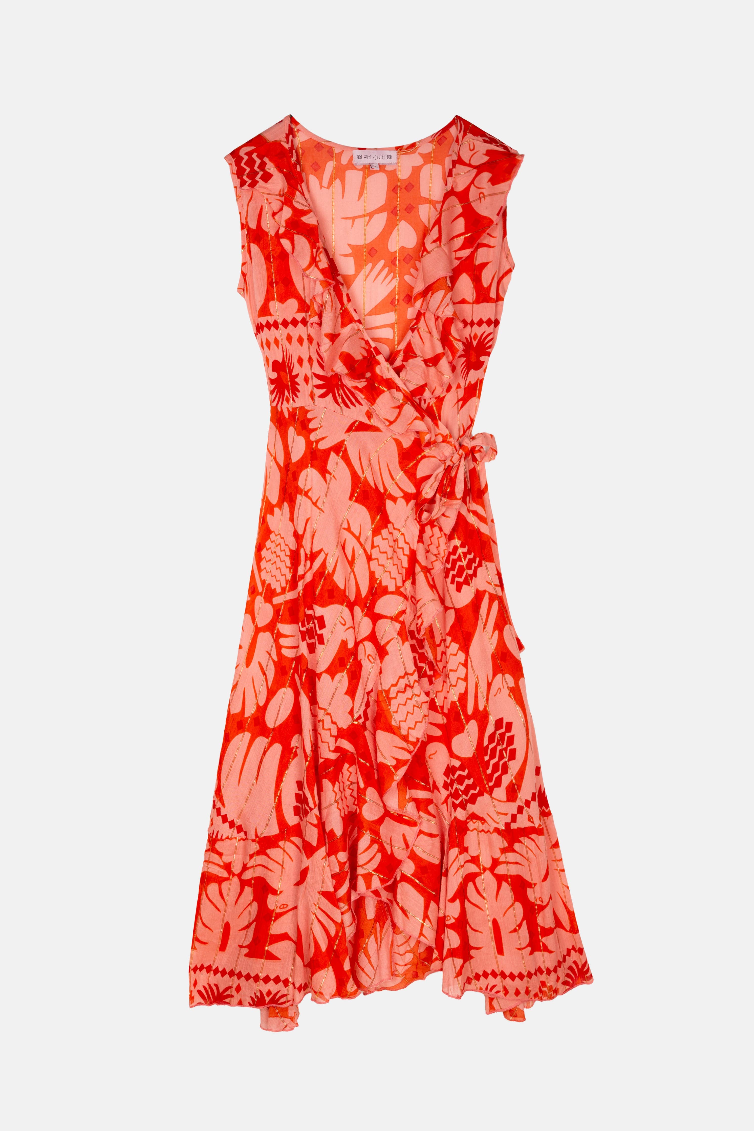 ROTES LANGES KLEID AUS ACAPULCO Piti Cuiti