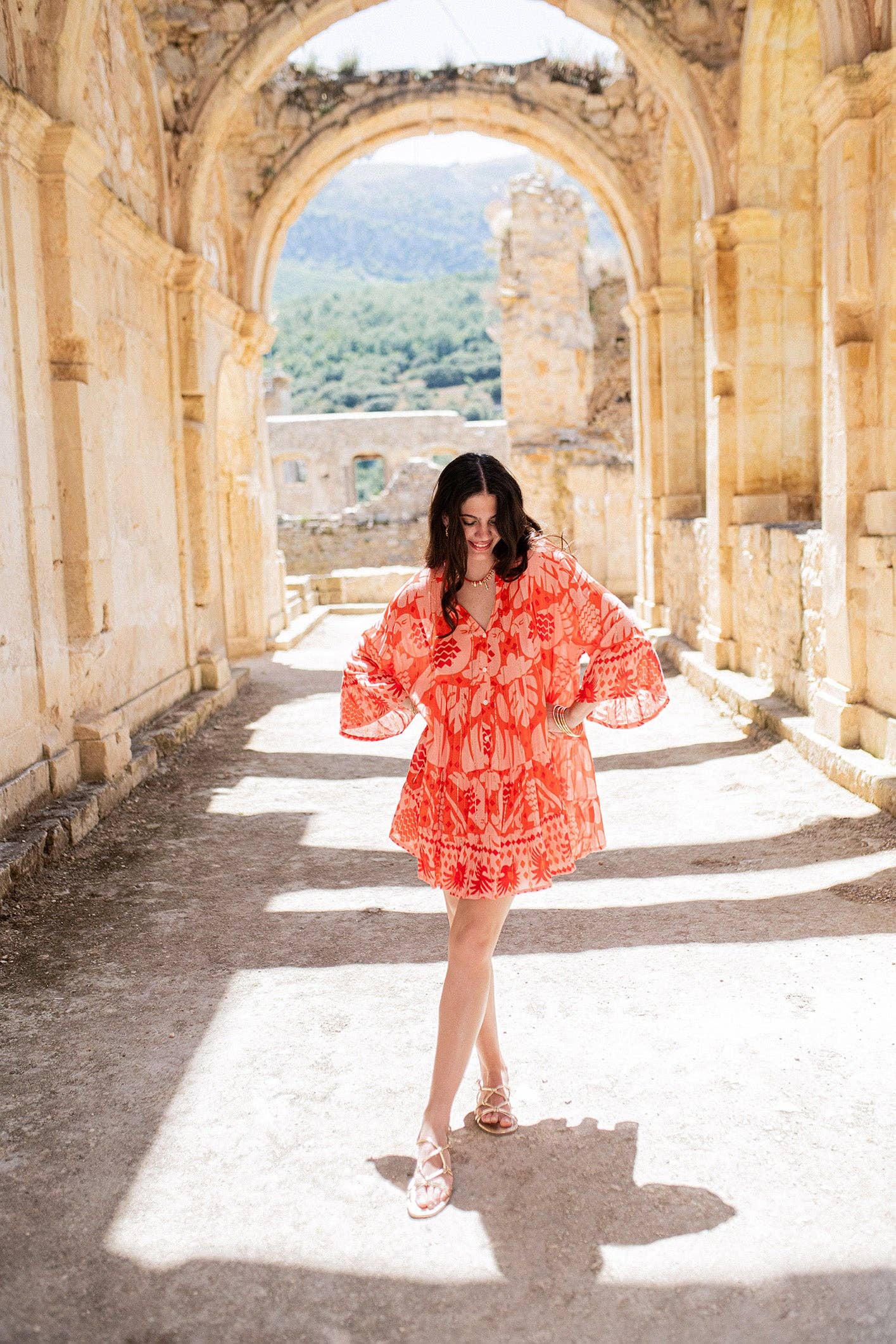 ROTES KURZES KLEID AUS ACAPULCO Piti Cuiti