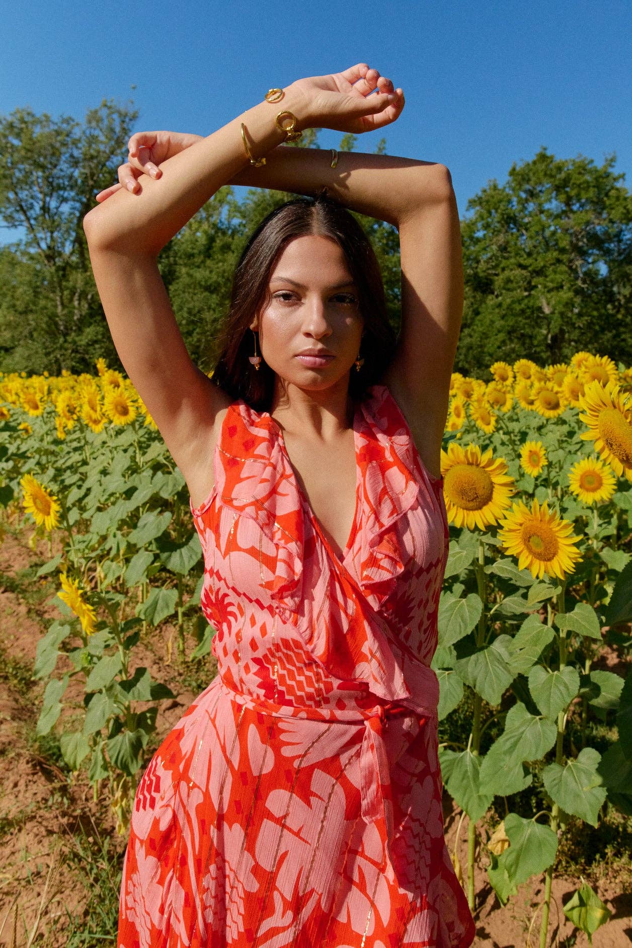 ROTES LANGES KLEID AUS ACAPULCO Piti Cuiti