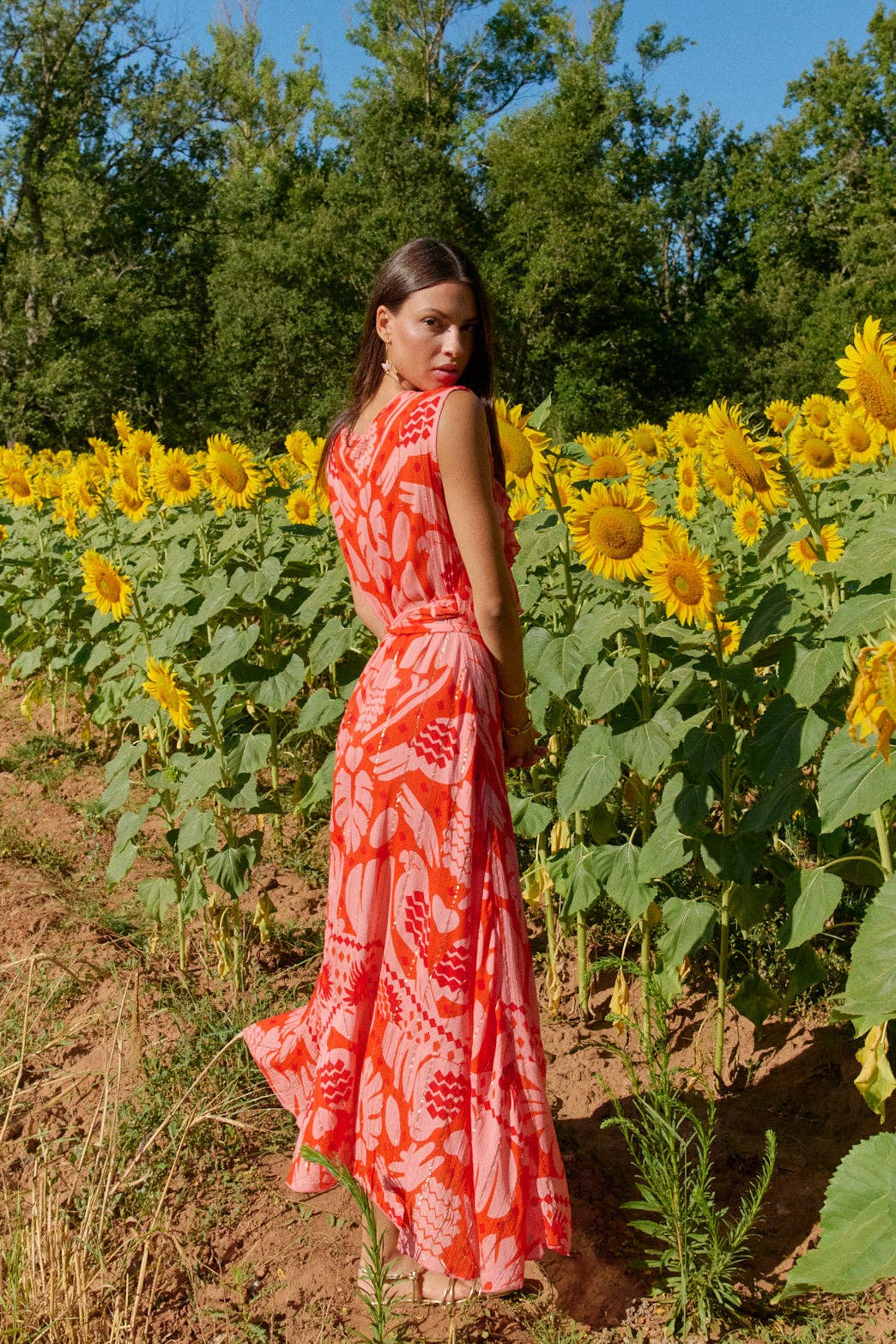 ROTES LANGES KLEID AUS ACAPULCO Piti Cuiti