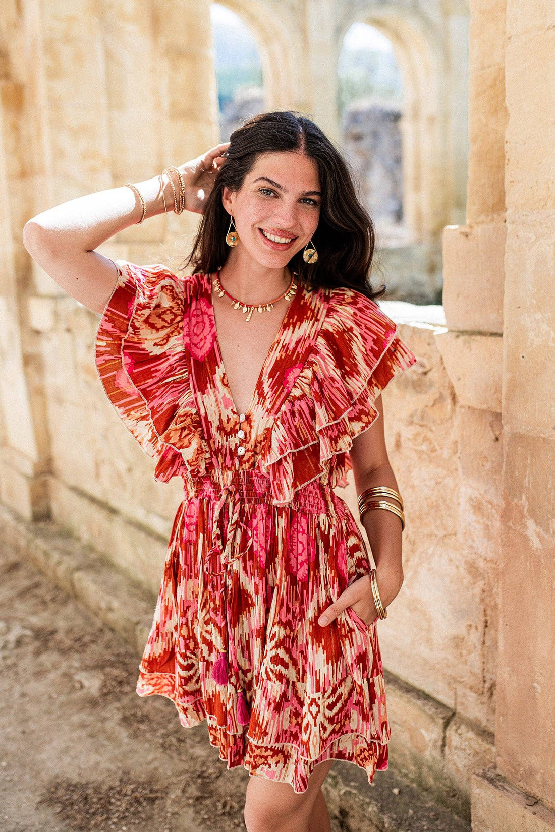BORA BORA ROSAFARBENES KURZES KLEID Piti Cuiti
