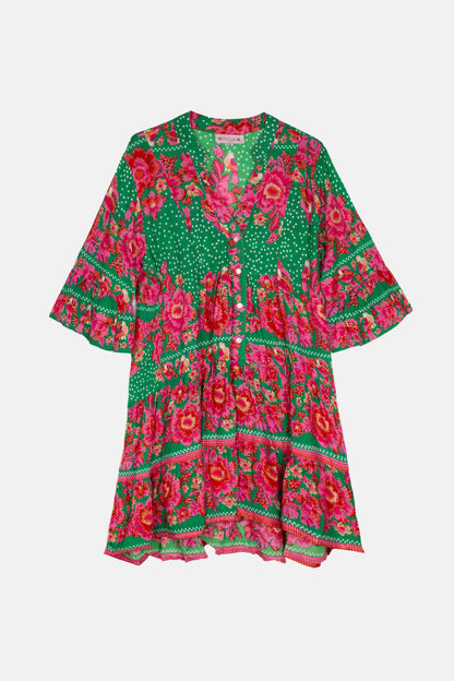 HAWAIIANISCHES GRÜNES KURZES KLEID Piti Cuiti
