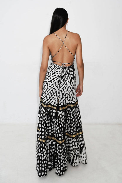 VIANCA SCHWARZES LANGES KLEID Piti Cuiti