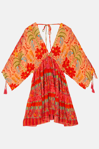 MAURICIO ORANGEFARBENES KURZES KLEID Piti Cuiti