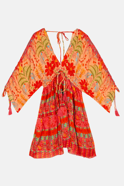 MAURICIO ORANGEFARBENES KURZES KLEID Piti Cuiti