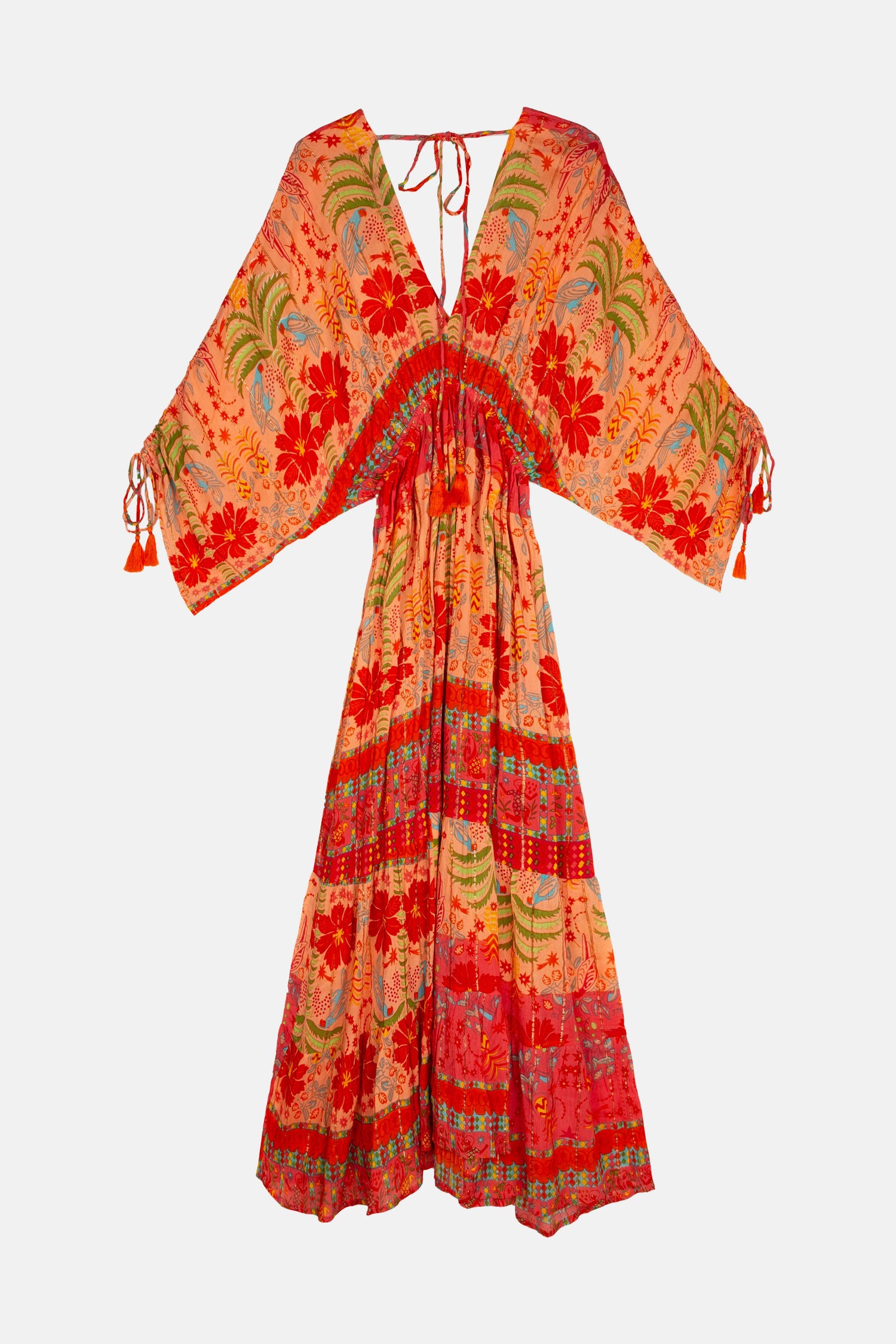 MAURICIO ORANGEFARBENES KLEID MIT ÄRMELN Piti Cuiti