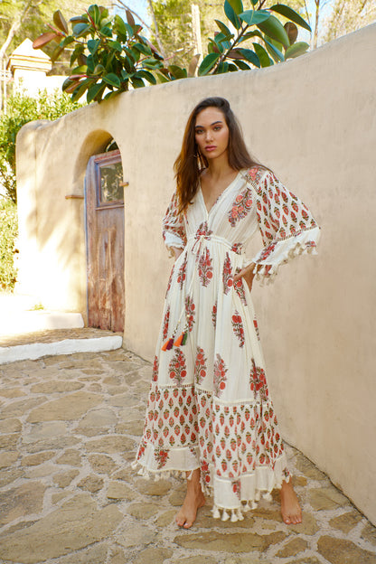 Maxikleid Aloe rot Piti Cuiti