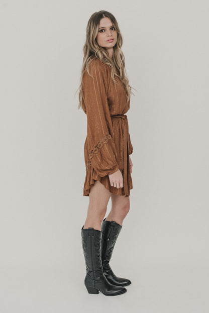 Boho Isa Minikleid brown Piti Cuiti