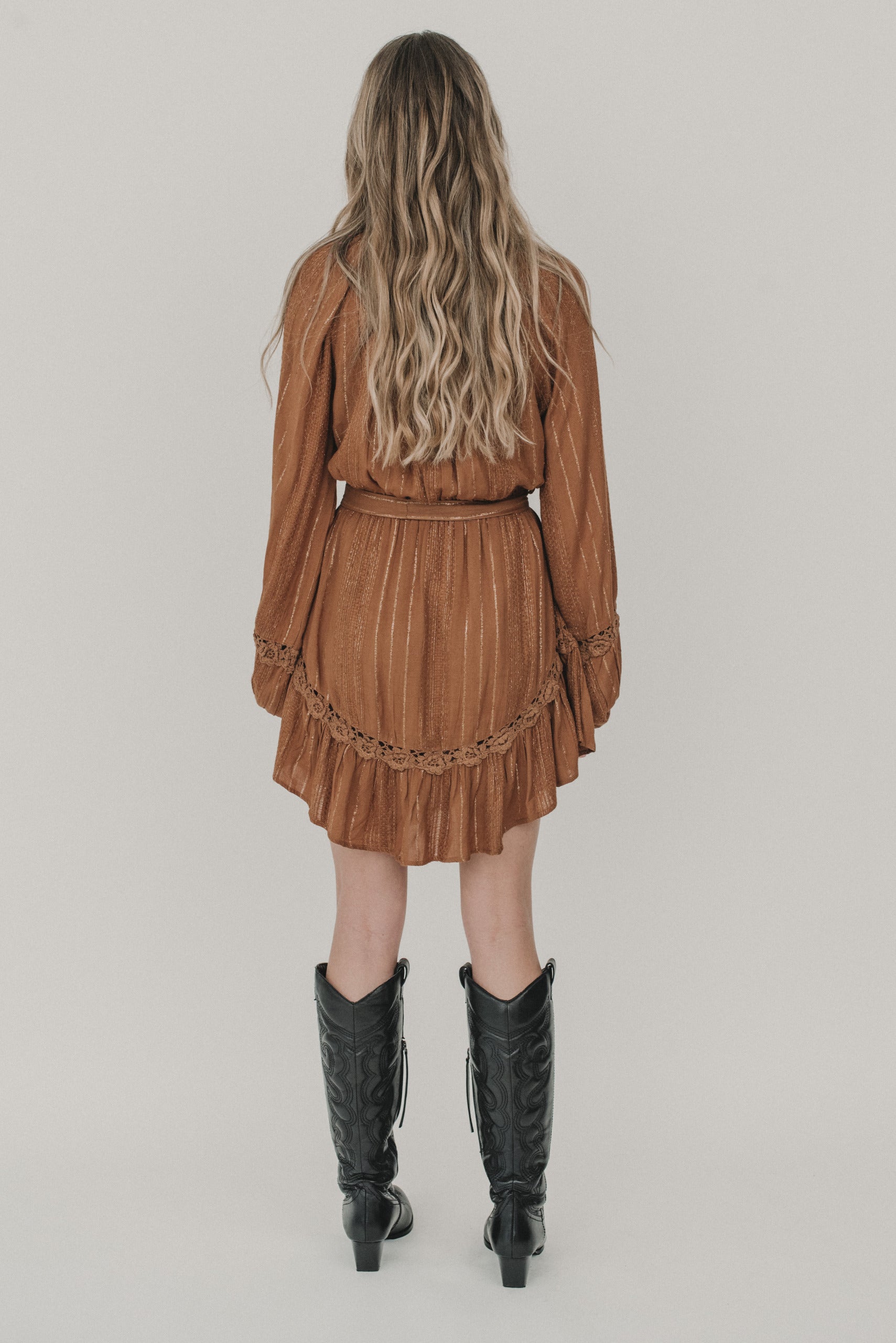 Boho Isa Minikleid brown Piti Cuiti
