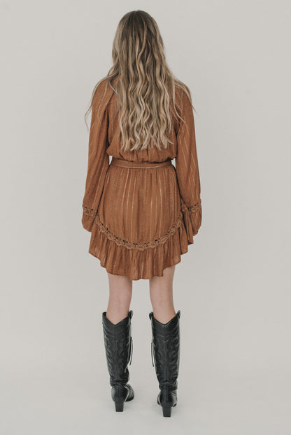 Boho Isa Minikleid brown Piti Cuiti