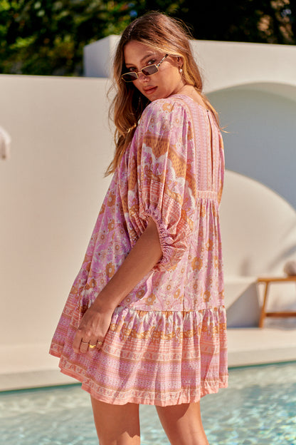 Jaase Pink Flamingo Wonderland Alice Minikleid Jaase Australia