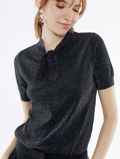 Kurzärmeliger Strickpullover Meisie